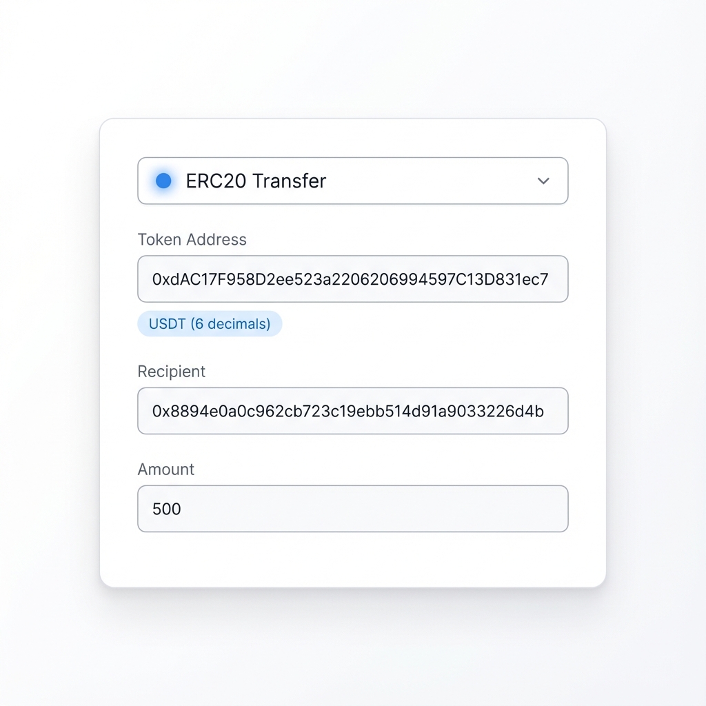 ERC20 Transfer Interface